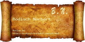 Bodisch Norbert névjegykártya